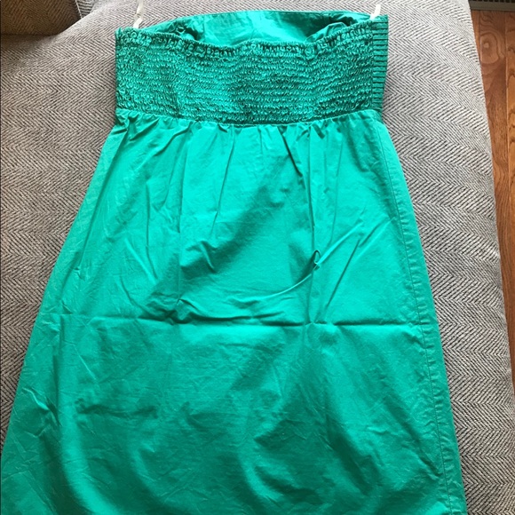 4/$20 Gap green strapless dress size small - Picture 4 of 6